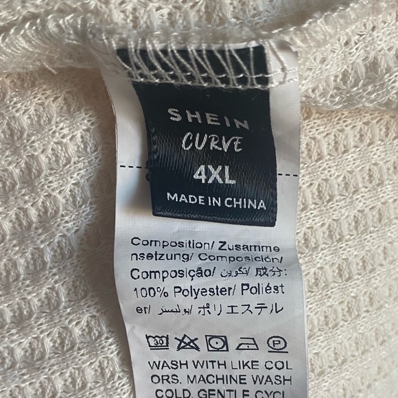 SHEIN-CREAM EMBROIDERED TOP-WOMENS SIZE 4X - Picture 6 of 6